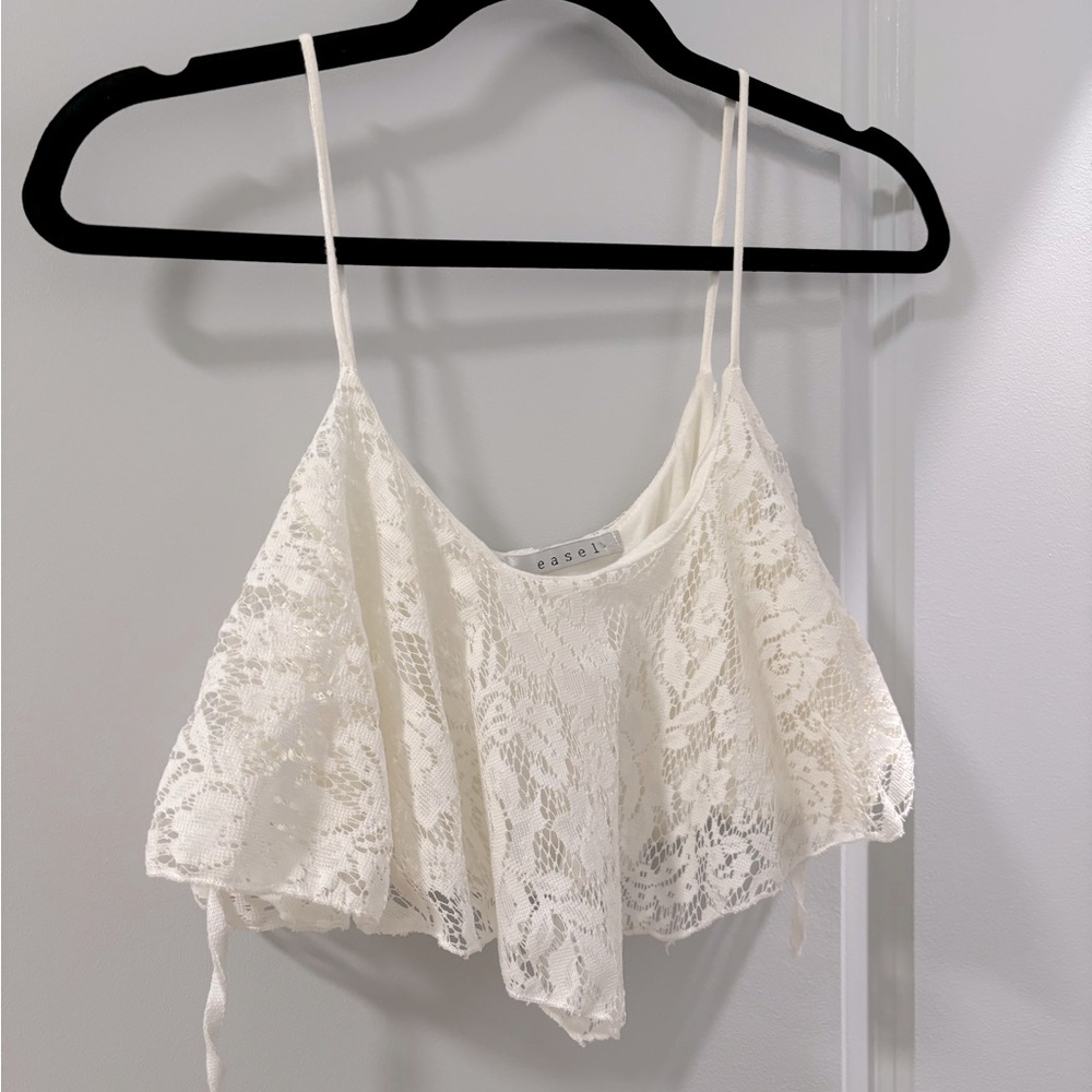 White crop top